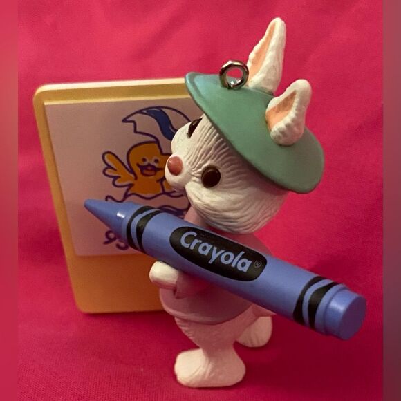 Easter Hallmark Keepsake Ornament 1995 Picture Perfect Bunny Crayola Crayon - Picture 4 of 9